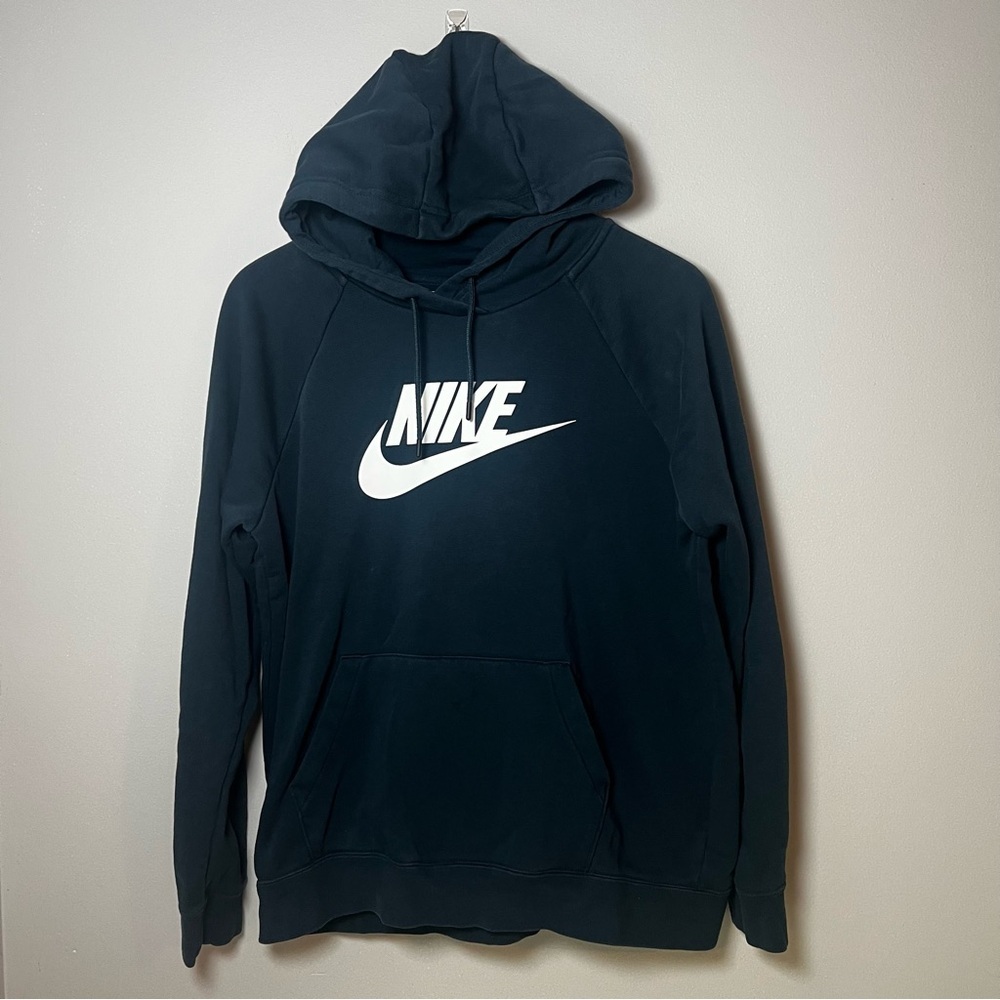 Nike Sportswear Essential Women's L Fleece Pullover Hoodie Navy Blue Casual Cozy